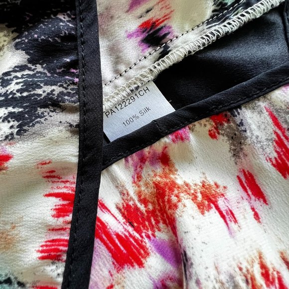 PARKER Alfie Combo Silk Artsy Long Sleeve Spring Mini Dress in Oasis Size Small - Picture 6 of 11